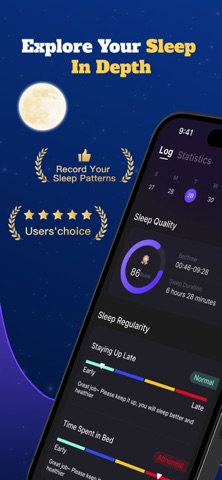 Sleep Tracker App WellSleep iPhone screenshot 1