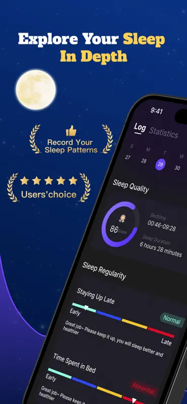 Sleep Tracker App WellSleep screenshot 1 of 6