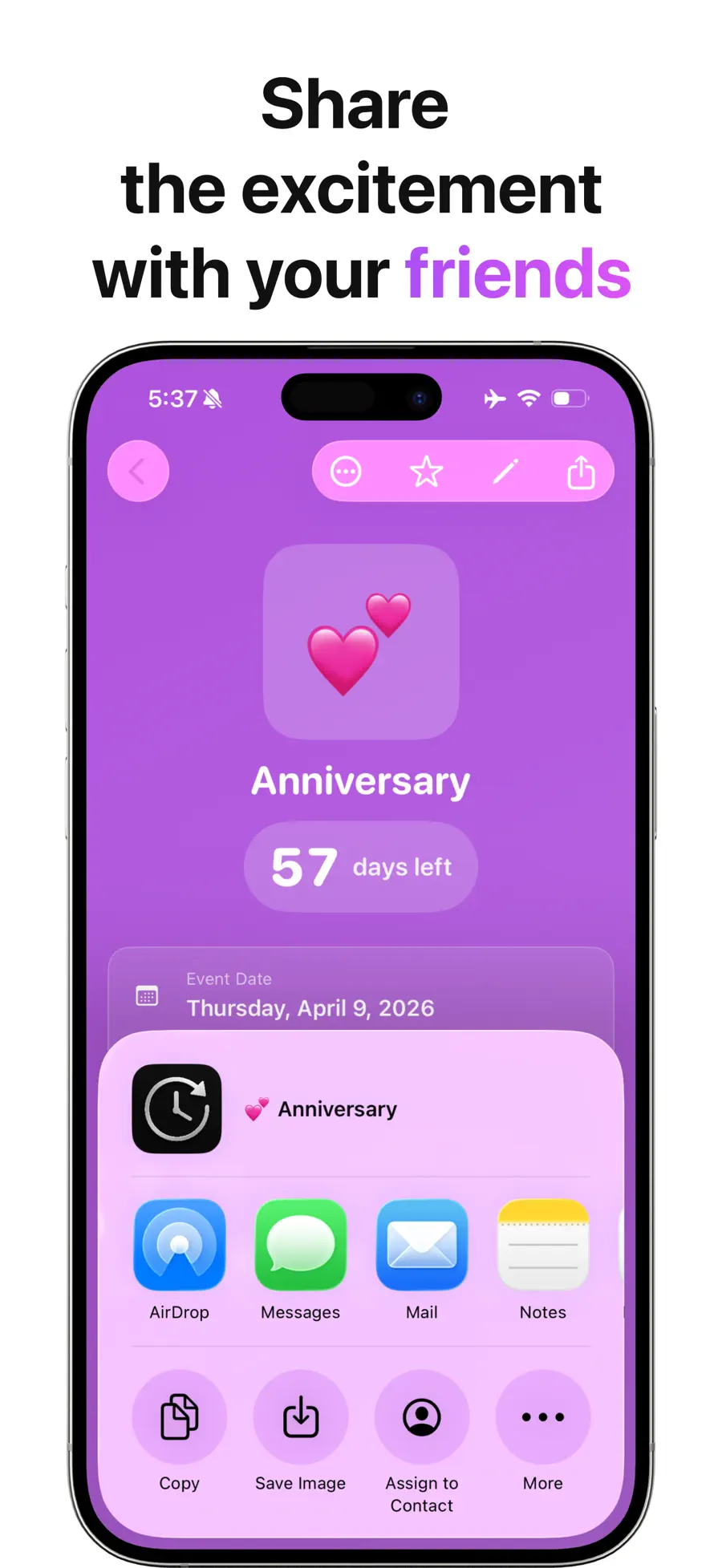 Countdown Pro - Widget & Timer showing colorful events and Home Screen and Lock Screen widgets on iPhone (4/4)