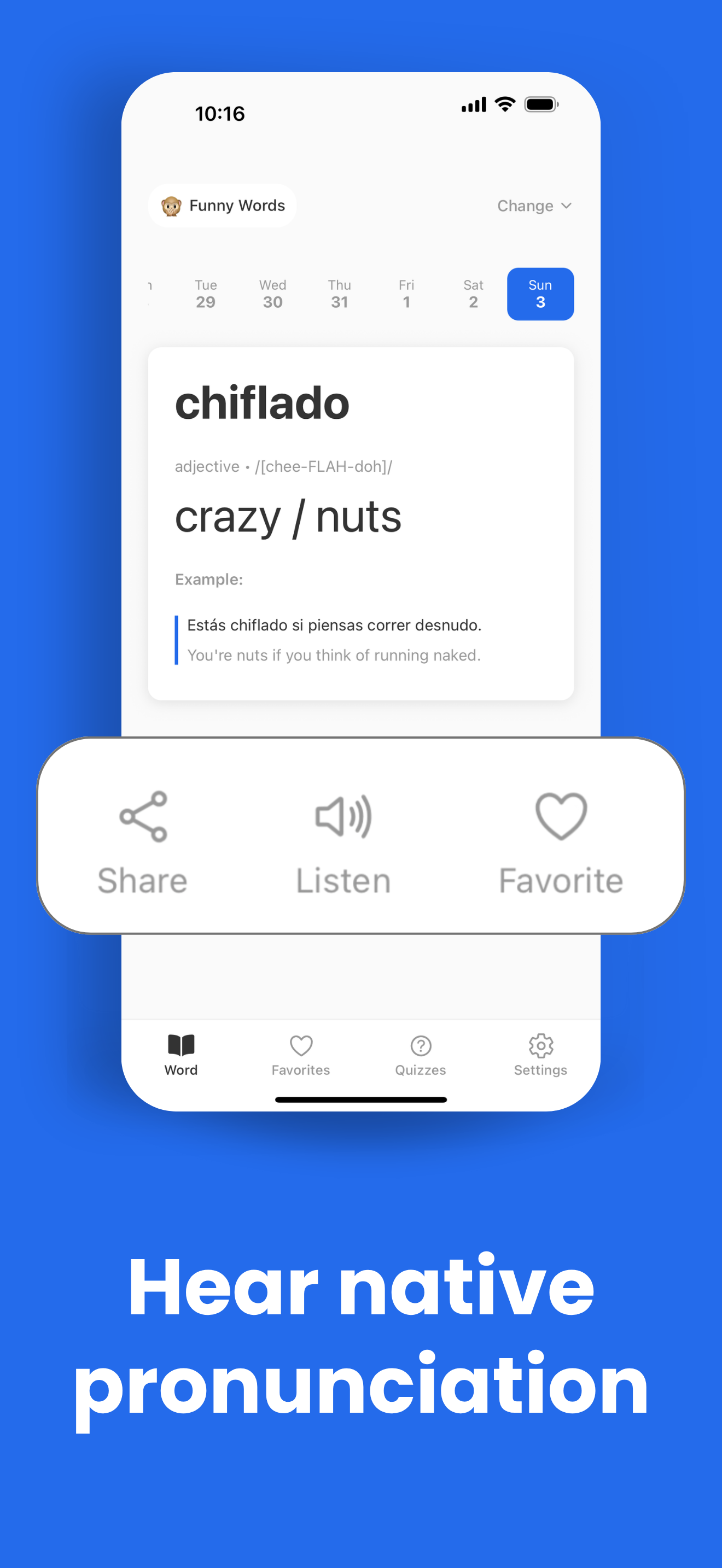 Learn Spanish Word Daily: Lael screenshot 5