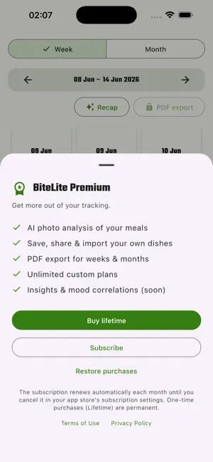 BiteLite: Healthy Eating screenshot 4