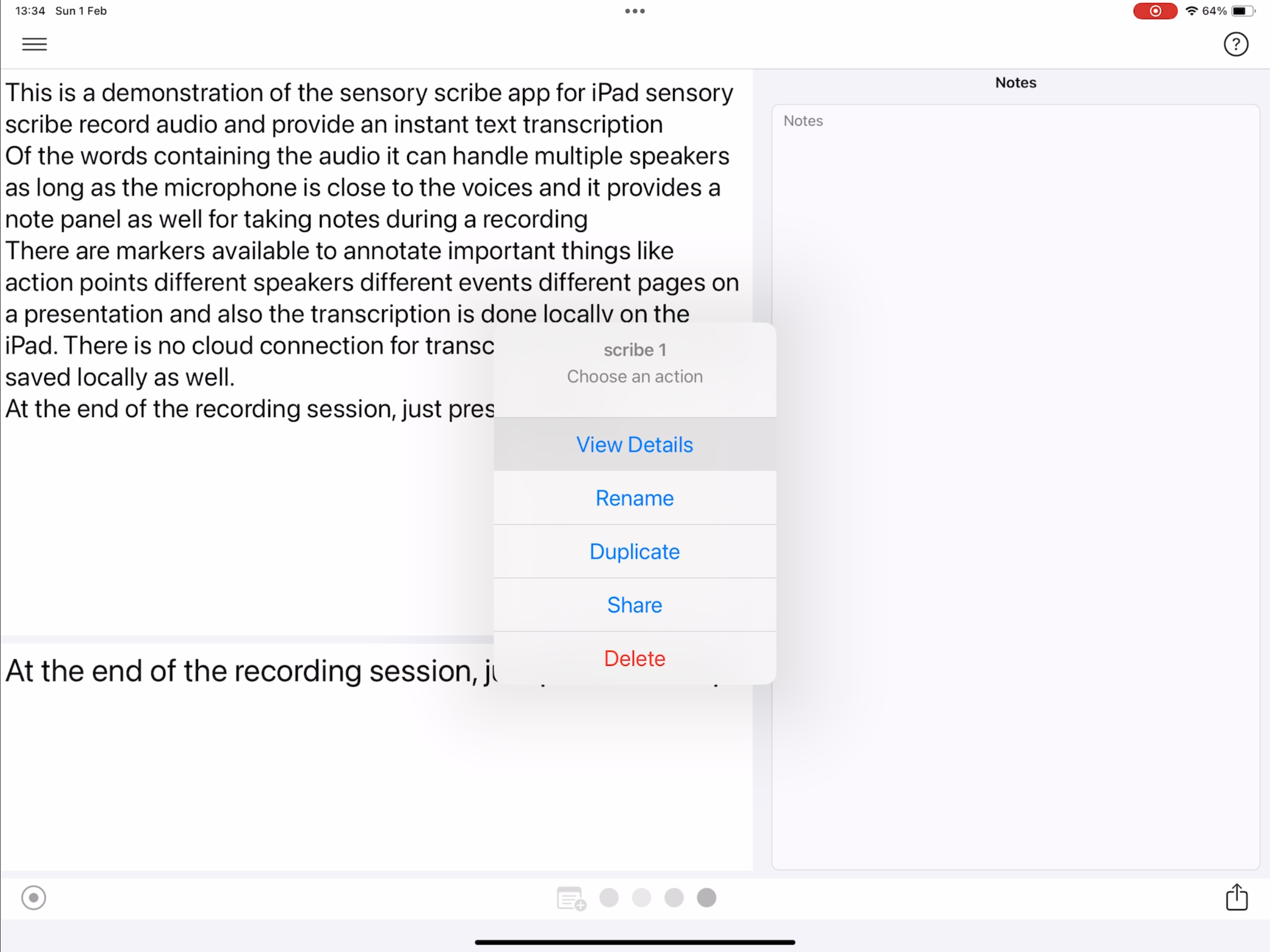 Sensory Scribe