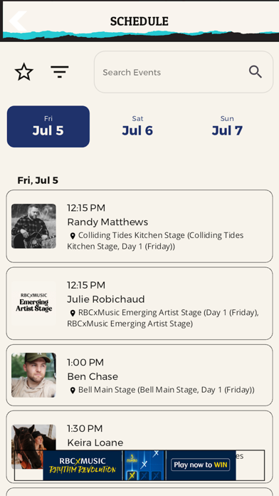 Cavendish Beach Music Festival Screenshot