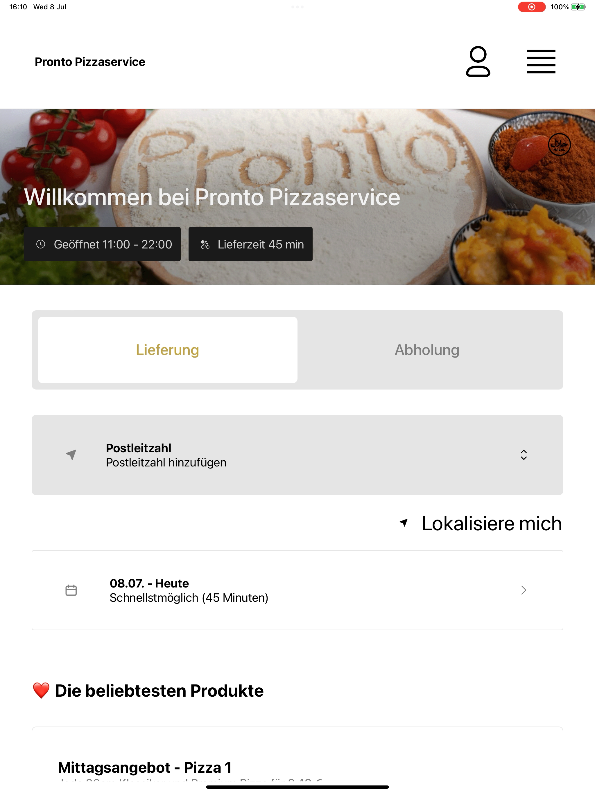 Pronto Pizza Service GE screenshot 14