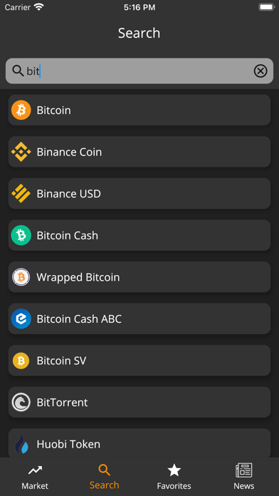 Crypto Market Overview Screenshot