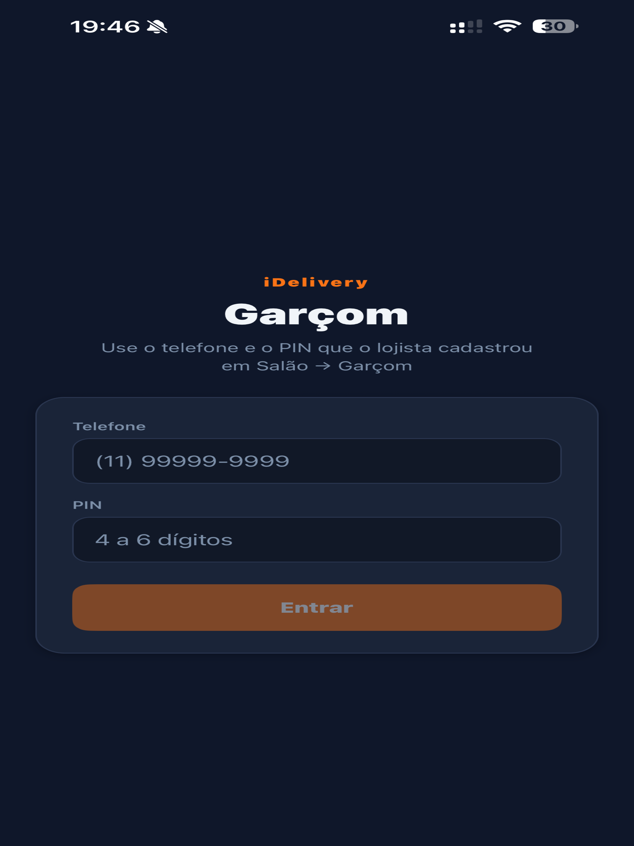 iDelivery Garçom