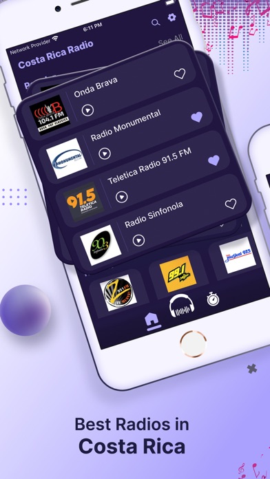 Screenshot #1 pour Live Costa Rica Radio Stations