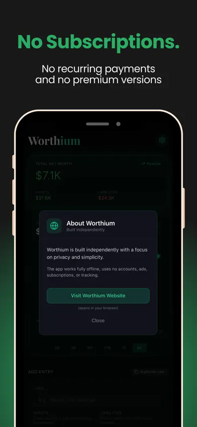 Worthium - Net Worth Tracker screenshot 3