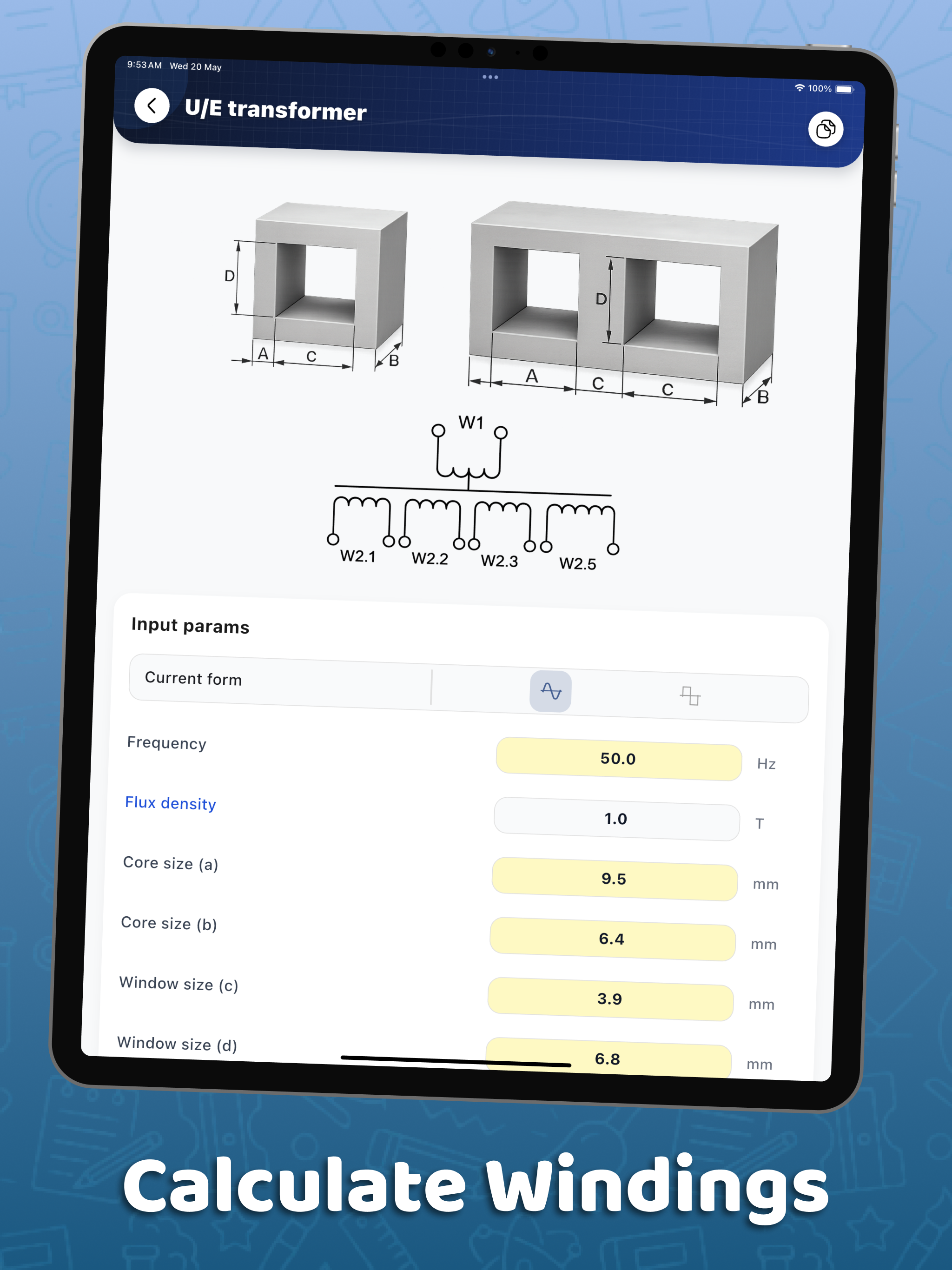 Easy Transformer calculator