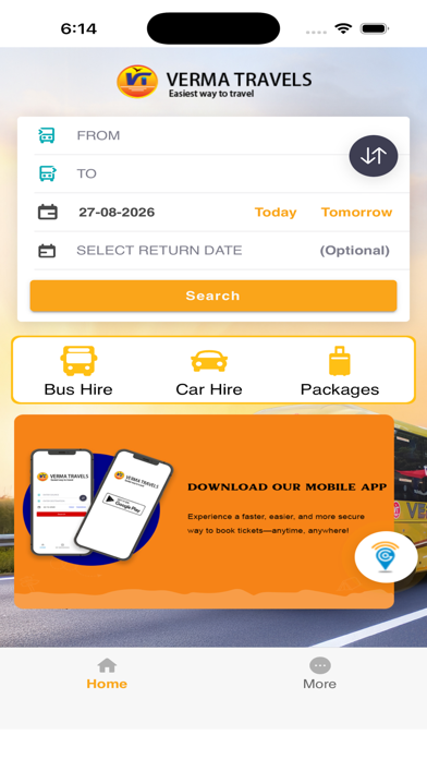 Verma Travels app screenshot