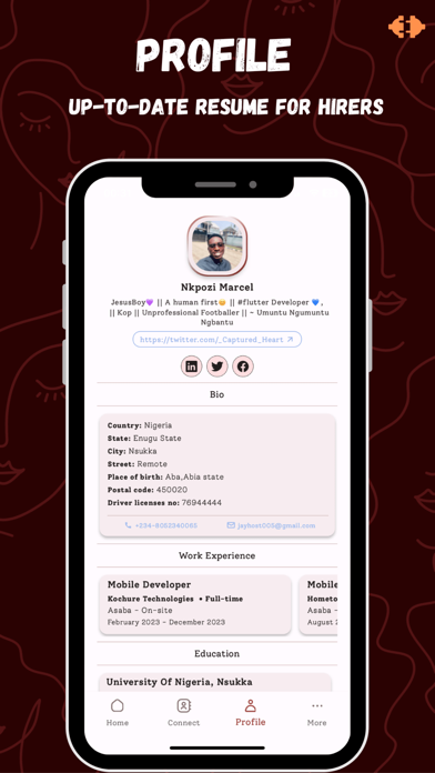 Connect me: Digital identity Screenshot