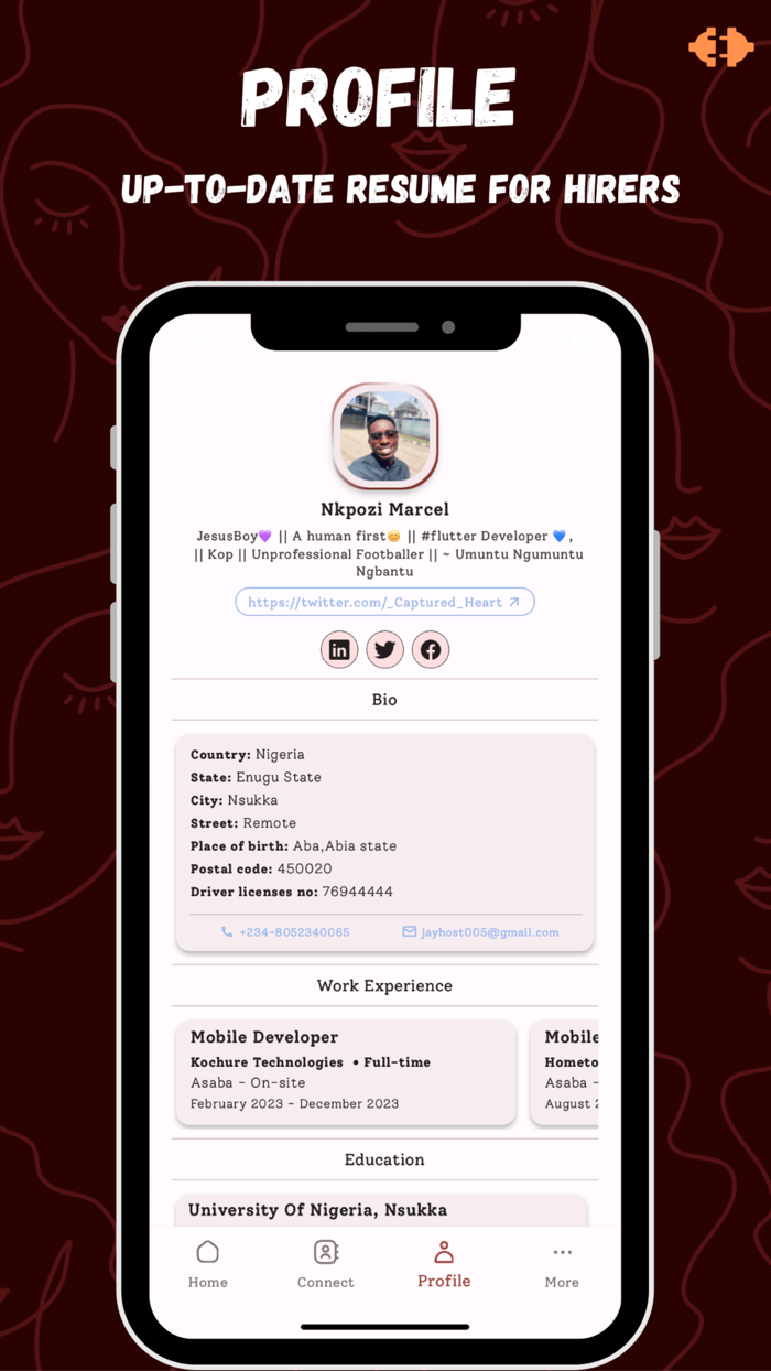 Connect me Digital identity
