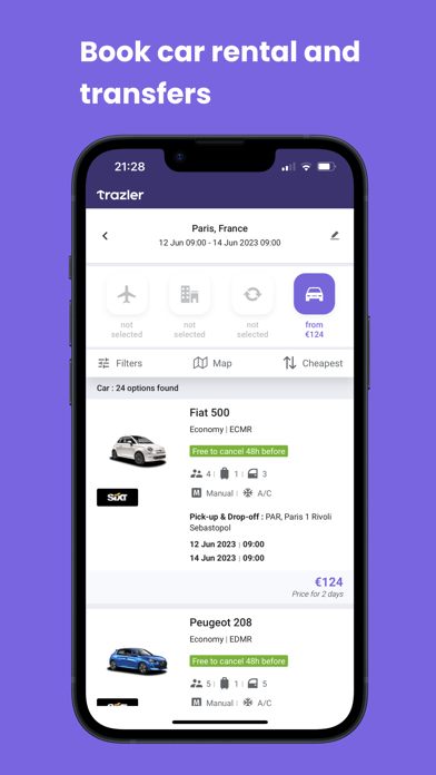 Trazler - Trip Booking Screenshot