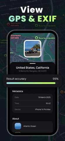 Pinzy: AI Photo Location Find iPhone screenshot