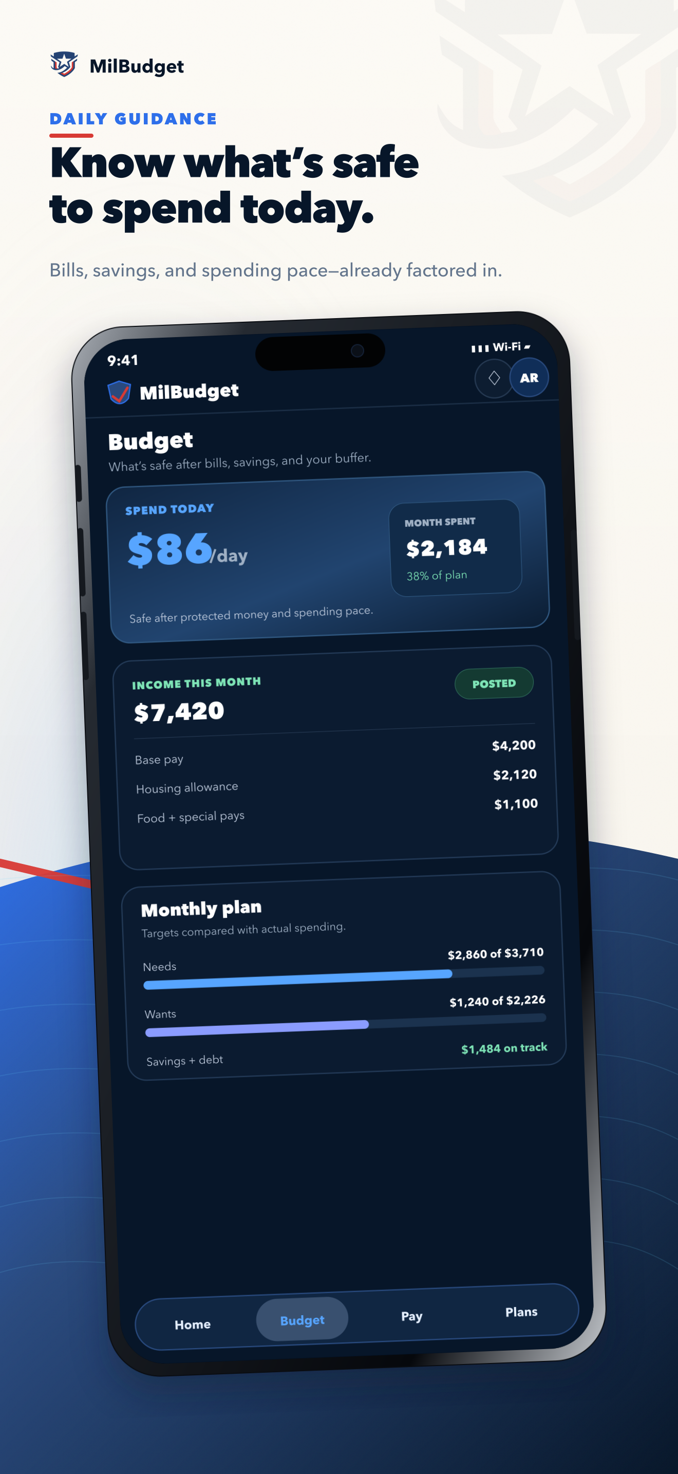MilBudget screenshot 2