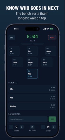 Fair Play: Soccer Subs app screenshot 3