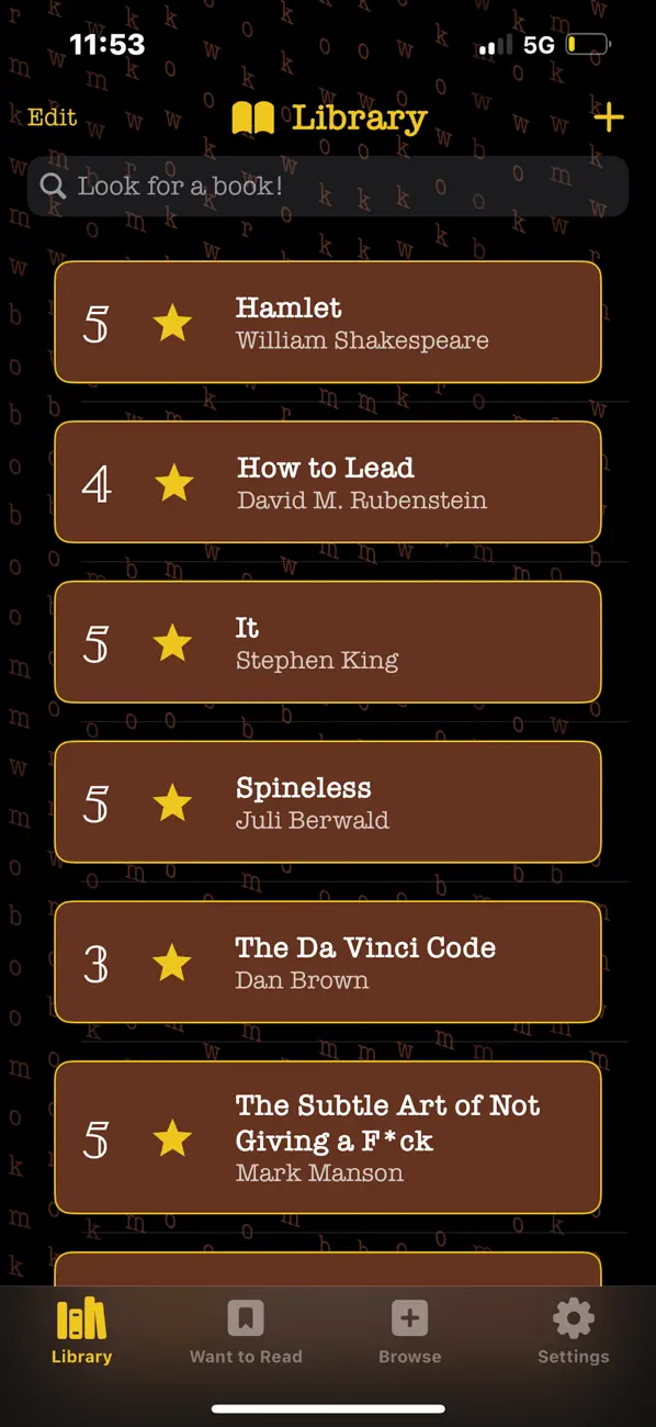Screenshot #1 pour BookWorm!