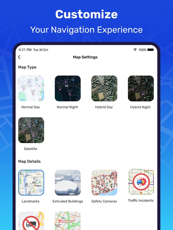 GPS Map Navigation iPad screenshot 4 - Navigation app