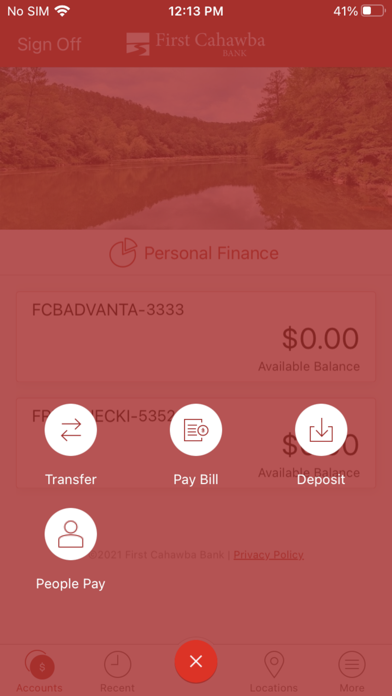 First Cahawba Bank Screenshot