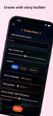 Storyleo: Bedtime Stories AI iPhone screenshot