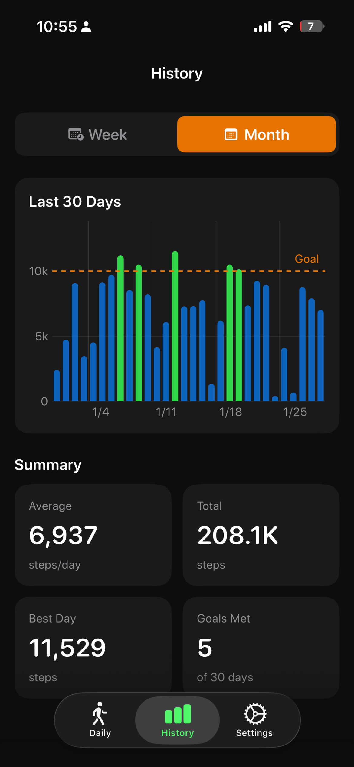 DailySteps - Step Counter screenshot 3