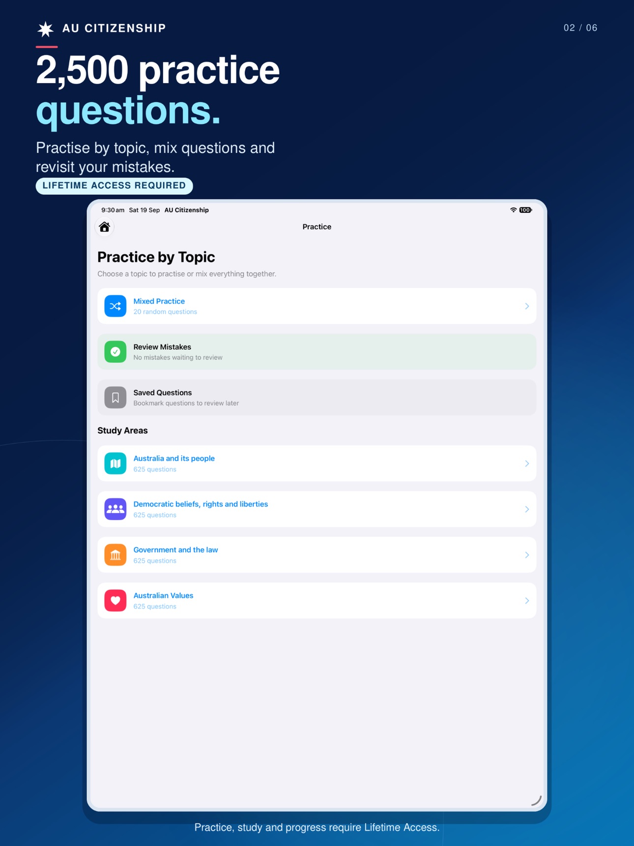Screenshot 9 of AU Citizen Test & Prep 2026