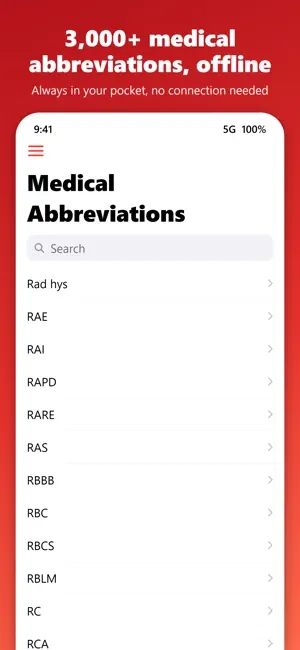 Medical Abbreviations Offline screenshot 1