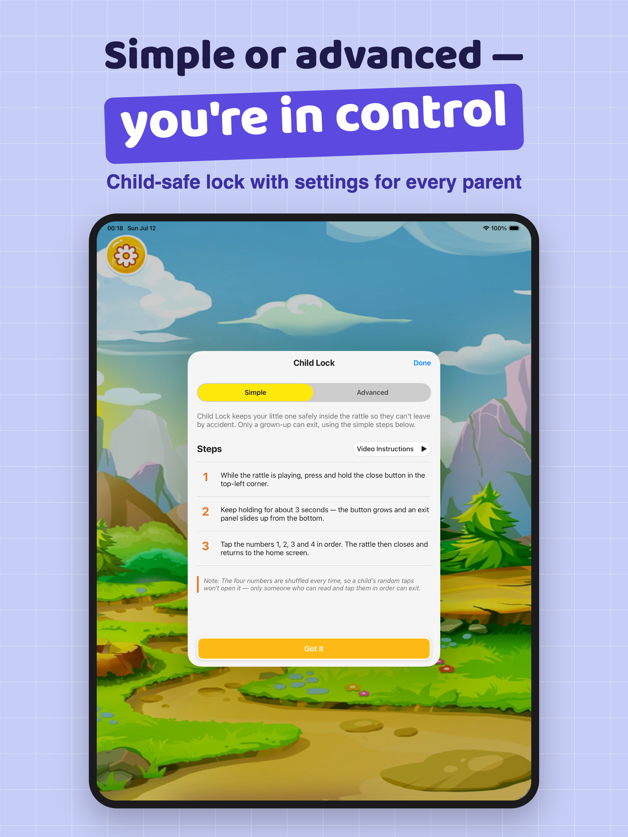 Baby rattle games: Kids lock screenshot 10
