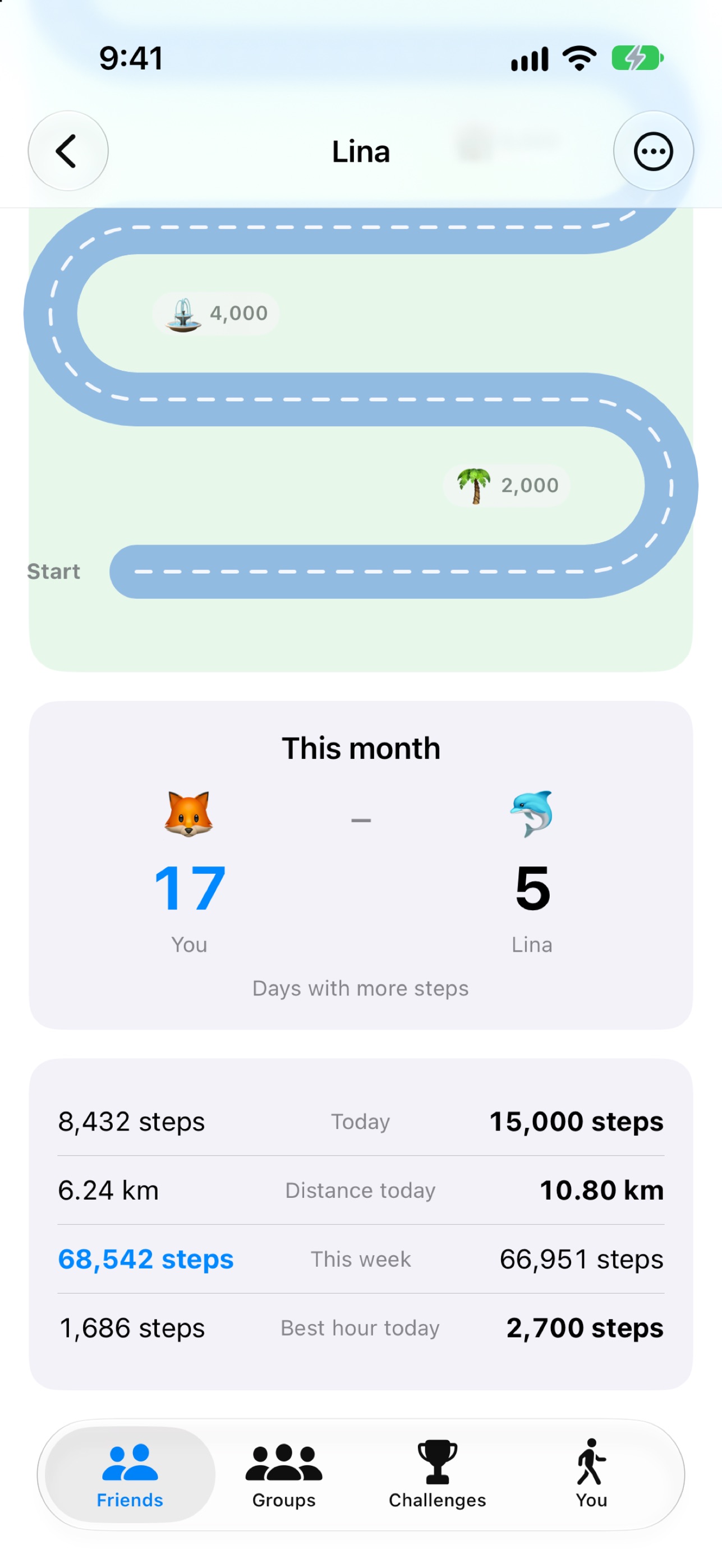 Screenshot 2 of StepChallenge: Walk & Race