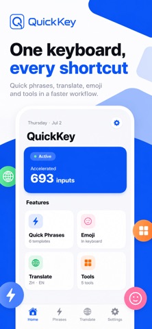 QuickKey - Smart Keyboard iPhone screenshot