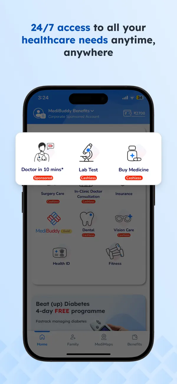 Screenshot #2 pour MediBuddy-Dr Labs Meds ABHA