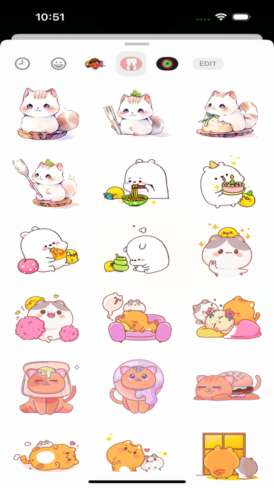 Screenshot #2 pour Mochi Cat Stickers & Emojis