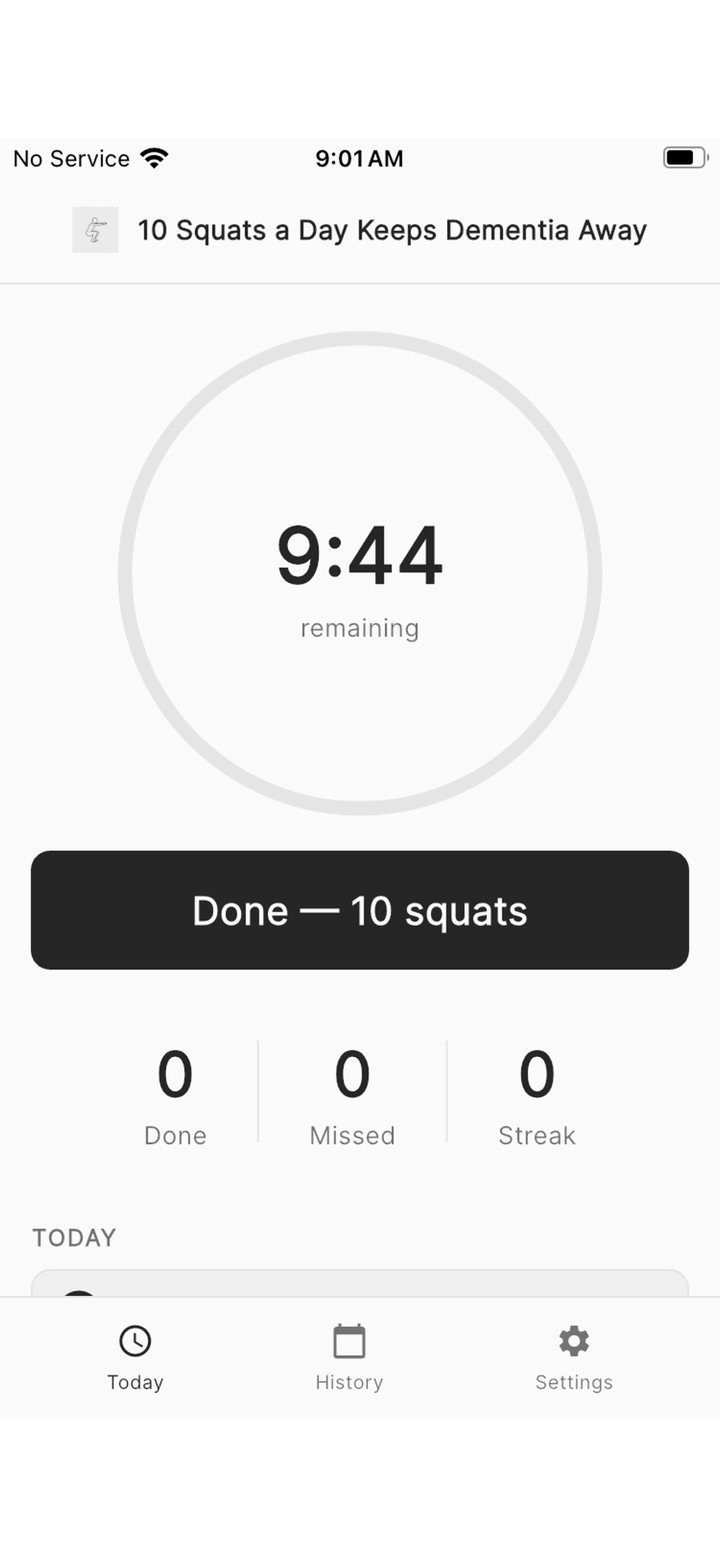 10 Squats A Day screenshot 1