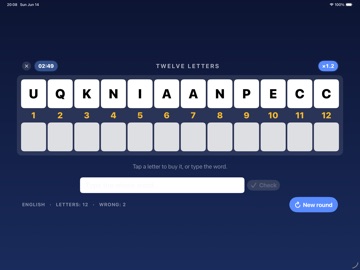 Twelve Letters: Word Puzzle iPad screenshot
