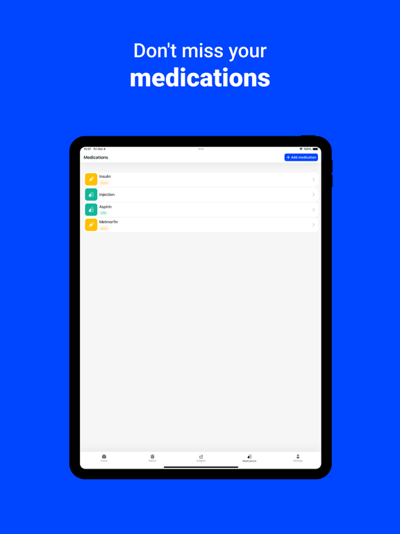 Blood Glucose Monitor・Diabetes iPad screenshot 5 - Medical app