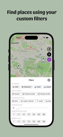 DogHive - dog-friendly map iPhone screenshot