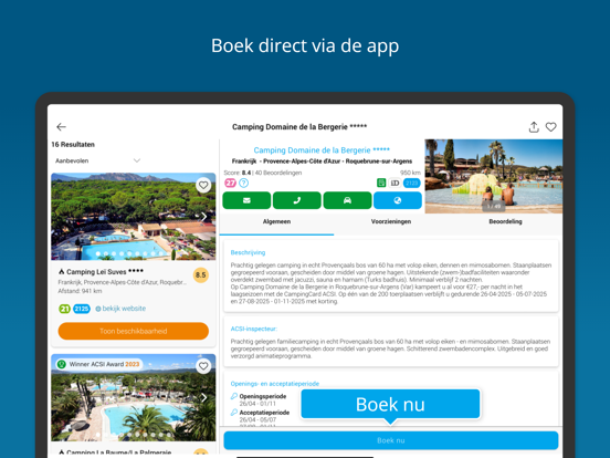 CampingCard ACSI iPad app afbeelding 7