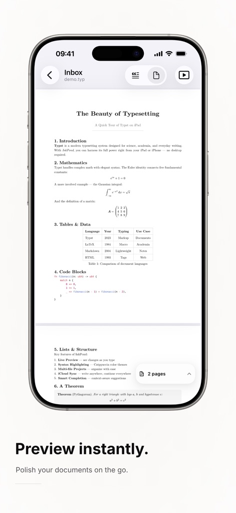 InkPond - Productivity App | MWM
