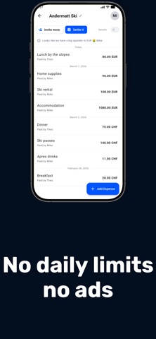 Settlify - Split group bills screenshot