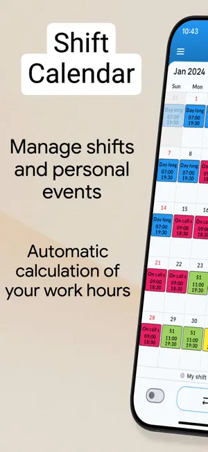 Megashift・Shift Work Calendar screenshot 1