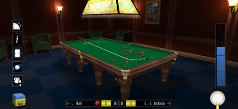 Pro Snooker 2026 - Users can experience fully textured 3D environments and utilize the intuitive side control panel for precision shots.