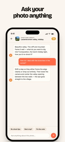 BonCadre: AI Photo Coach iPhone screenshot