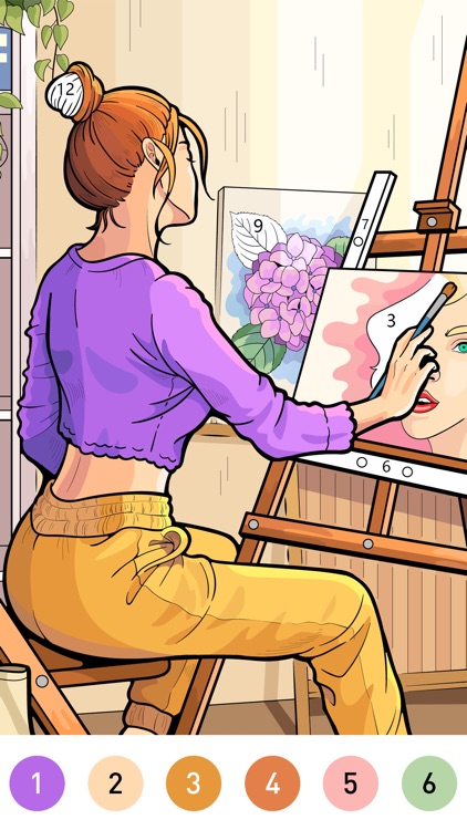 Granny Color By Number Game screenshot-3