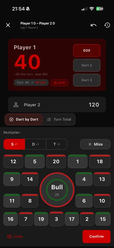 Bull's Eye Pro Darts Scorer screenshot 3