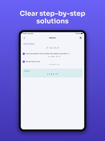 AI Math: Scan & Solver iPad screenshot