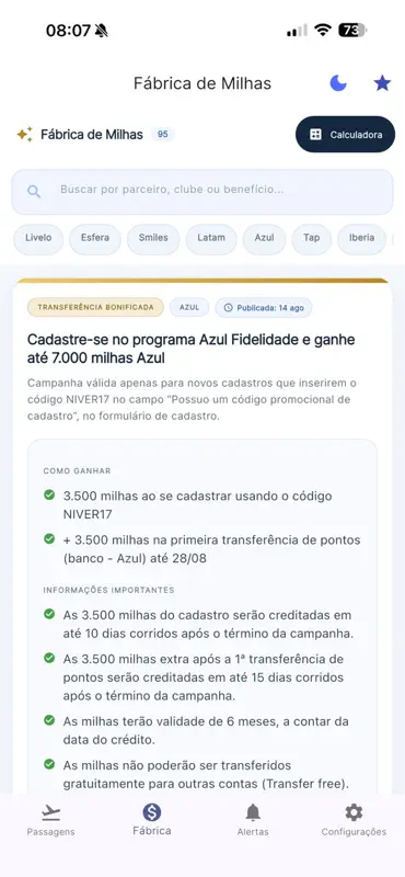VoosHub - Promoções de Voos screenshot 3 of 3