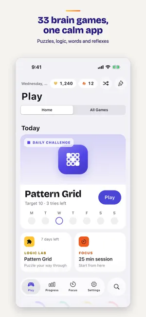 Mindful Brain Games: Puzzles screenshot 1