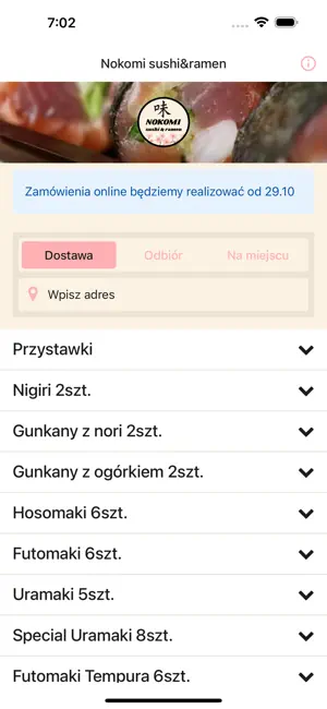 Nokomi sushi&ramen screenshot 1