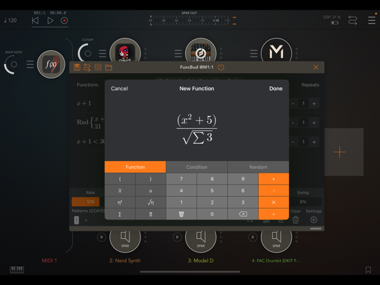 FuncBud Math Sequencer & Synth iPad screenshot 2 - Music app