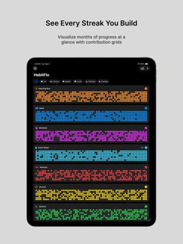 Habit Tracker - HabitFlow iPad screenshot